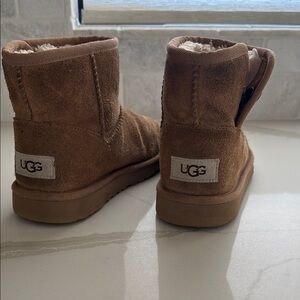 UGG Brown Suede Slippers with Plush Lining